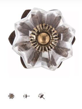 20 Floral Glass Knobs